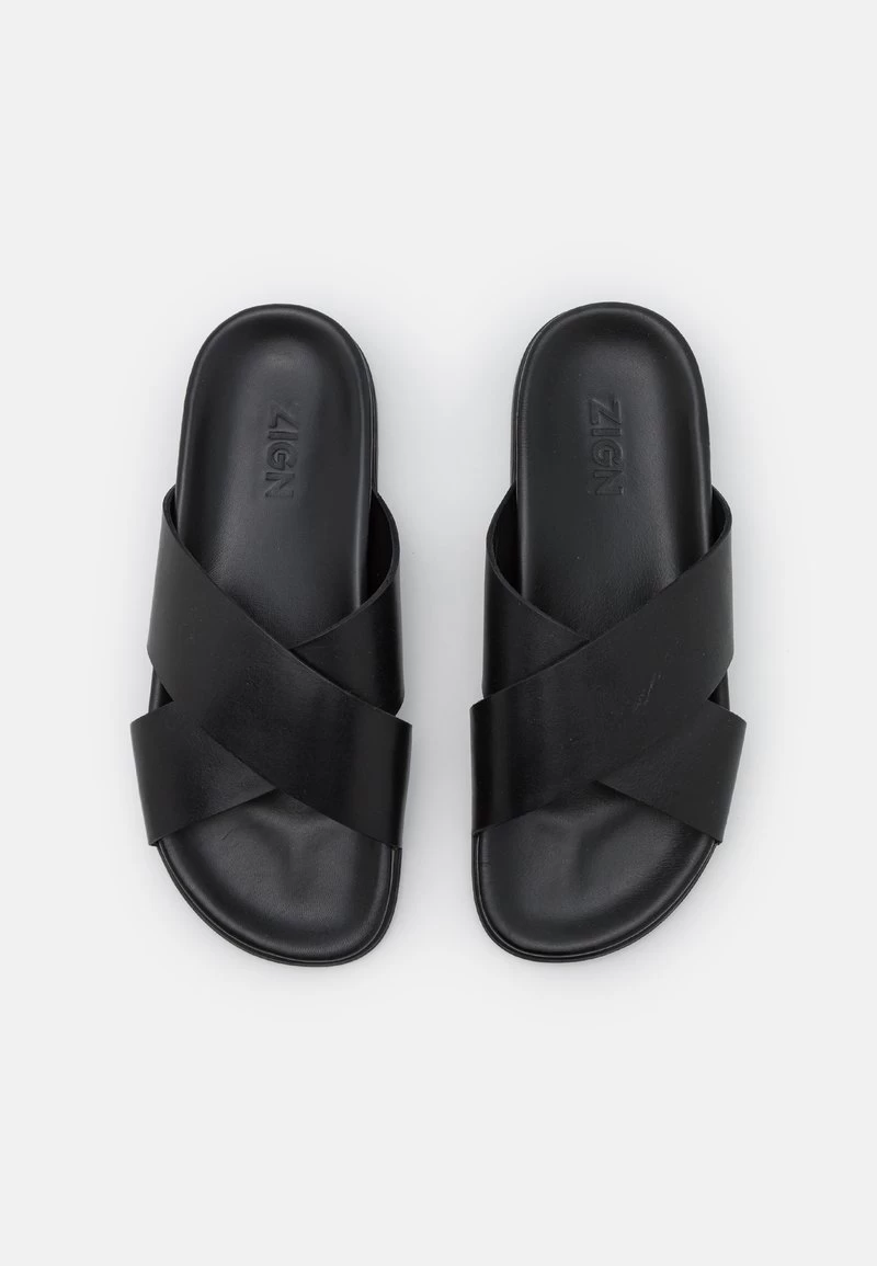 Zign LEATHER - Pantolette Flach - Black 6 Zign LEATHER - Pantolette Flach - Black – Bild 4