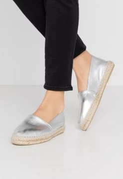 Zign LEATHER - Espadrille - Silver