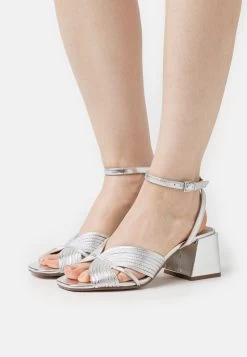 Zign LEATHER - Riemensandalette - Silver
