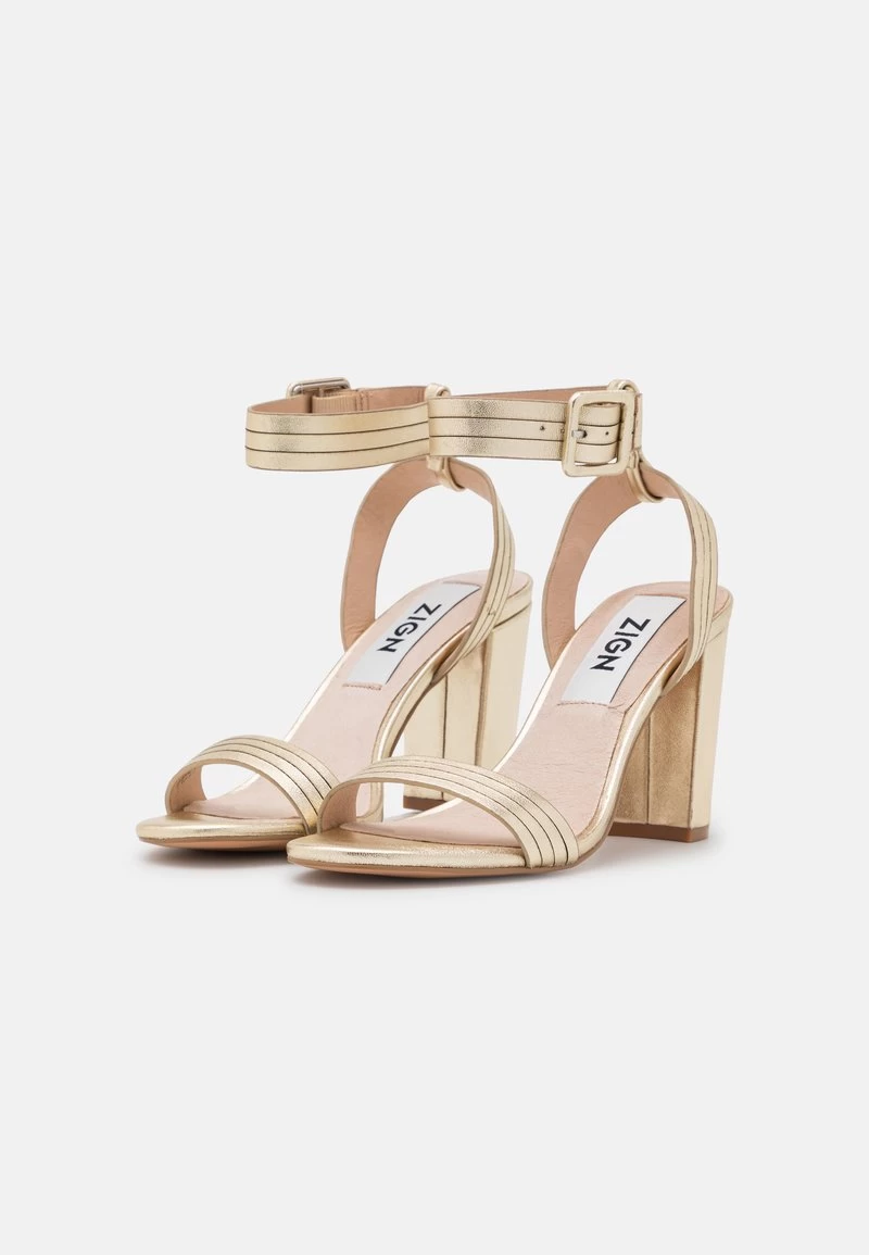 Zign LEATHER - High Heel Sandalette - Gold 5 Zign LEATHER - High Heel Sandalette - Gold – Bild 3