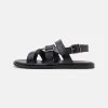 Zign LEATHER UNISEX - Riemensandalette - Black -Zign a9340e95c0414077ad5088f0d861368a