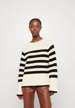 Zign Strickpullover - Off White /dark Blue